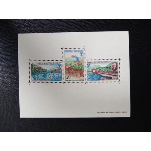 Timbre Dahomey Y T Bf 10 Jeux Olympiques D'Hiver, Grenoble, France 1967 (210509 )