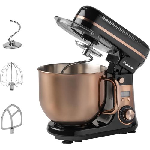 Robot Patissier, Robot Pâtissier Super Silencieux (65 Db), Robot De Cuisine 4-En-1, Bol De 6 Litres, Inclus Crochet Pétrisseur, Fouet Et Batteur Plat, 6 Vitesses + Fonction Pulse, [MIN5281676]