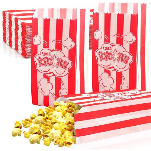 100 Pcs Petites Boite Pop Corn, Sachet Pop Corn, Sac À Pop Corn En Matériau Résistant À L'Huile Pour Machines À Pop Corn, Boîte À Pop Corn Classique Pour Party, Carnival, Cinéma (R[MIN5280730]