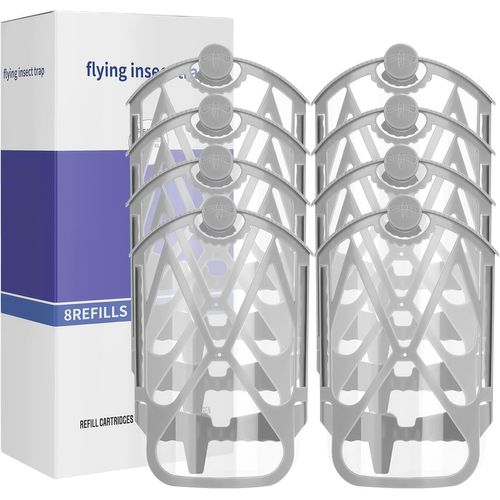 Flying Insect Trap Refill Cartridge Kit Compatible With Zevo M364 Flying Insect Trap (8 Pack)