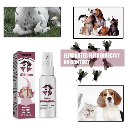 Spray Anti-Puces Et Anti-Moustiques Pour Chiens Et Chats, Traitement Apaisant Pour La Maison, 25ml, U0q2