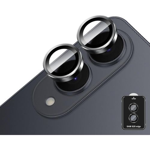 Caméra Arrière Protecteur Pour Samsung Galaxy S25 Edge 5g, Dureté 9h Protection Objectif Caméra, Anti Rayures Ultra Résistant Film Verre Trempé-Noir[Compatible9194]