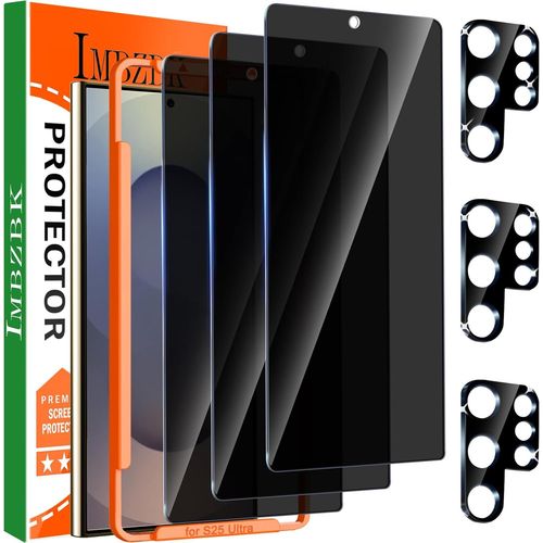 3 Pièces Verre Trempé Pour Samsung Galaxy S25 Ultra Ecran Anti Espion Avec 3 Pièces Protection Camera Objectif Accessoires, 9h Vitre Protection Ecran[Compatible11031]