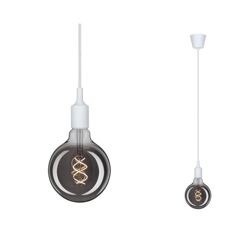 Suspension Led Ketil E27 Max60w Silicone/Plastique Blanc 230v Sans Ampou
