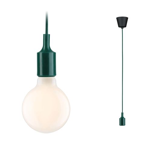 Suspension Ketil Neordic Max1x60w E27 Vert Foncé 230v Tissu/Sil