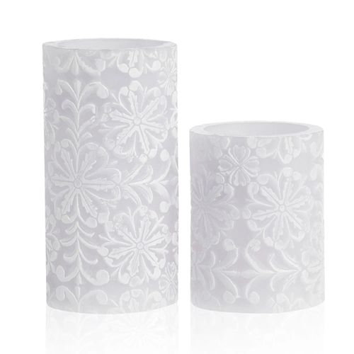 Pauleen 2 Bougies Little Lilac Candle 2x4lm 2800k Pile Cire Lila/Blanc