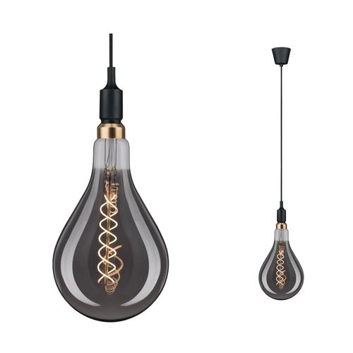 Suspension Led Ketil E27 Max60w Silicone/Plastique Noir 230v Sans Ampoul