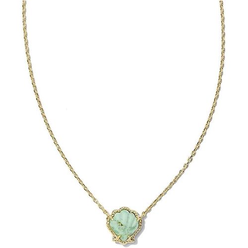 Collier Avec Pendentif Coquillage En Or, Collier Coquillage Pour Femme, Collier Avec Pendentif Coquillage Plaqué Or 18 Carats, Collier Coquillage Avec Bordure Dorée, Pendentif Coquillage En Cuivr