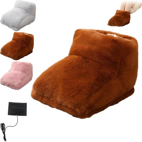 Chauffe-pieds pour voiture, chargement USB, température réglable, chauffage pour la maison, chaussures de voiture, chauffe-pieds électriques en peluche, bottes chauffantes d'hiver épaisses et moe