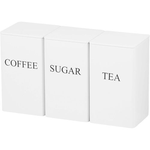Lot De 3 Boîtes À Café, Thé Et Sucre, 1 000 Ml, Style Vintage, En Métal, Avec Couvercles Hermétiques, Pour La Conservation Des Aliments, Pour Comptoir De Cuisine, Décoration De Style Campagnard