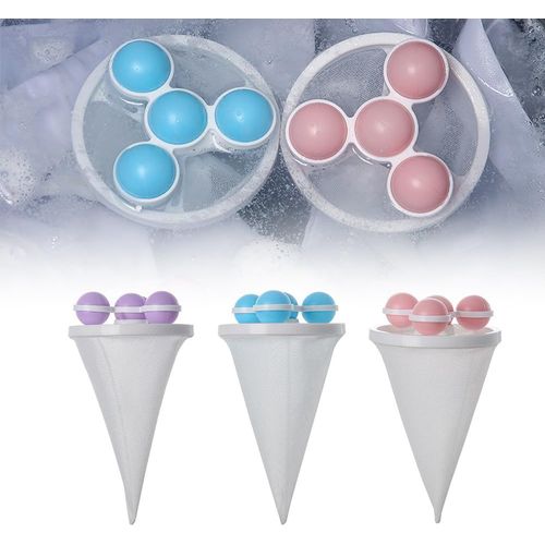 Filtre à poils flottant réutilisable pour le linge (2025), sac de nettoyage en maille pour chien et chat (3 couleurs)