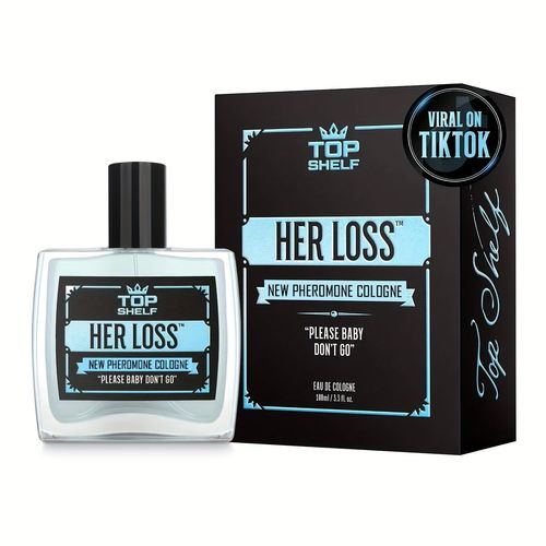 Eau De Cologne Her Loss Pour Homme 50 Ml - Spray Longue Tenue Aux Phéromones Pour Une Masculinité Affirmée, Eau De Cologne Masculine Élégante Et Fraîche Aux Agrumes, Idéale Pour Les Femmes, Idéal 