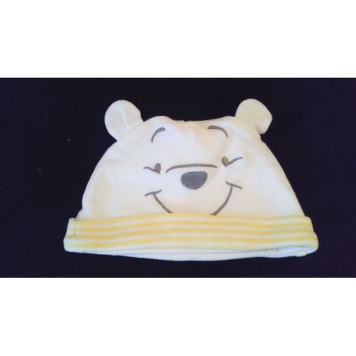 Bonnet De Naissance Bébé Garçon Disney Winnie L&#39ourson Taille 0/3 Mois Idée Cadeau