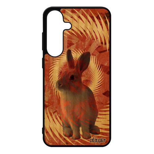 Coque Lapin Pour Galaxy S25+ Plus Bois Silicone Lapine 4g Antichoc Animal Nain Mandala Telephone Pas Cher Orange Joli De Paques Pour Samsung