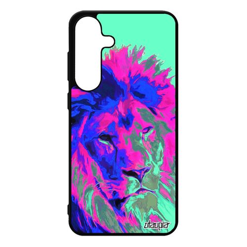 Coque Pour Samsung S25+ Plus Silicone Lion Pochoir Roi Noir Peinture Felin Personnalis¿ Nature 5g Animal Street Art Pop Art Pour Galaxy