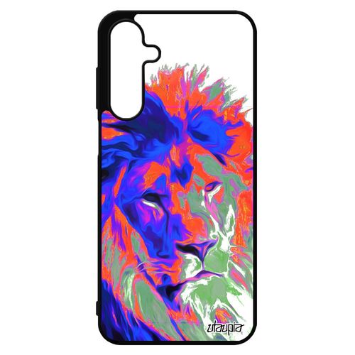 Coque Pour Samsung Galaxy A16 4g 5g Silicone Lion Orange Personnalis¿ Portable Pop Art Street Art Tpu Fauve Peinture Felin Lionne Design