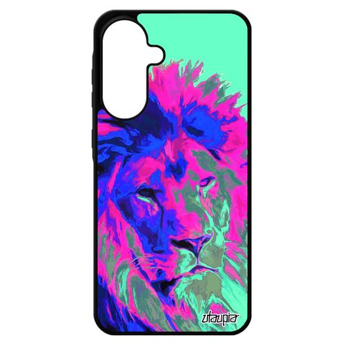 Coque Pour Galaxy A56 5g Silicone Lion Fauve Felin Dessin Street Art Design Case Animal Noir Animaux Pop Art Mobile Pochoir Pour Samsung