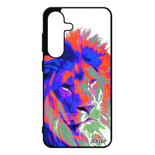 Coque Pour Samsung S25 Silicone Lion Smartphone Animaux Etui Roi Lionne Case Animal Pop Art Orange Motif Tpu Fauve Design De Pour Galaxy