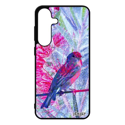 Coque S25+ Plus Silicone Oiseau Nature Pas Cher Fleurs Telephone Tpu Dessin Smartphone Animal Aluminium Design Noir Pour Samsung Galaxy