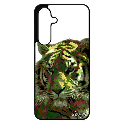 Coque En Silicone Tigre S24 Fe Du Bengal Sauvage Case Vert Pop Art Tigresse Fauve Smartphone Animal Telephone Design Pour Samsung Galaxy