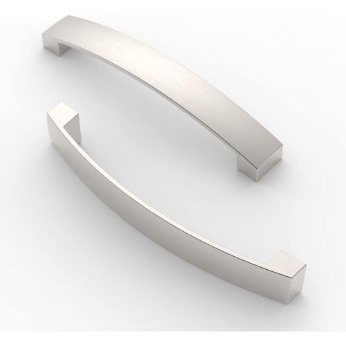 5 Pièces Poignée De Meuble, Pas De Trou De 128 Mm, Poignée De Cuisine Cabinet Arch Pull, Pour Porte D'Armoire De Cuisine, Tiroir De Commode De Chambre,Nickel Brossé[JIA5285056]