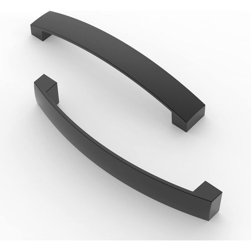 5 Pièces Poignée De Meuble, Pas De Trou De 128 Mm, Poignée De Cuisine Cabinet Arch Pull, Pour Porte D'Armoire De Cuisine, Tiroir De Commode De Chambre,Noir Mat[JIA5285051]