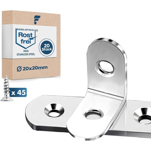 Équerre De Fixation En Métal Equerre Metal Inox Pour La Réparation De Meubles Lot De 20 Équerres De Fixation 20*20Mm Pour La Fixation Et La Réparation De Meubles, Renforcer Les J[JIA5289649]