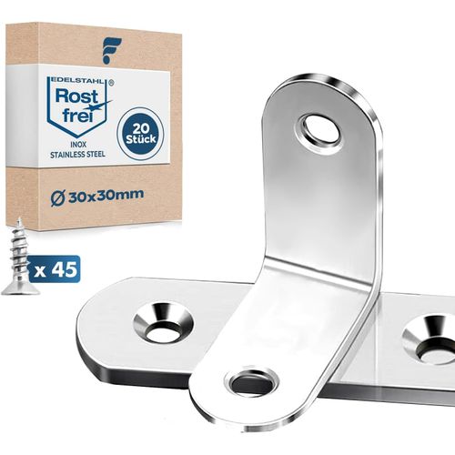 Équerre De Fixation En Métal Équerre De Fixation Inox Pour La Réparation De Meubles Lot De 20 Équerres De Fixation 30*30Mm Pour La Fixation Et La Réparation De Meubles, Renforcer[JIA5289653]