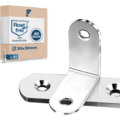 Équerre De Fixation En Métal Équerre De Fixation Inox Pour La Réparation De Meubles Lot De 40 Équerres De Fixation 30*30Mm Pour La Fixation Et La Réparation De Meubles, Renforcer[JIA5289651]