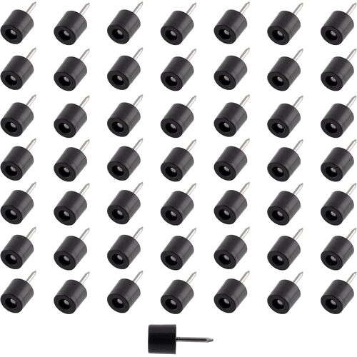C65849 Lot De 50 Taquets D'étagère À Clouer Ø9 Mm X 19 Mm - Tablette Support De Rayon - En Plastique - Couleur Noir - Rangement Fixation Meuble Bibliothèque Armoire Tiroir[Jia5287289]