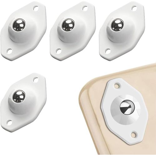 4 Pièces Mini Roue Universelle Autocollante Petite Roulettes Pour Meubles Roulettes Pivotantes Petite Roue Mini Roulette Pour Poubelles Boîtes Rangement Petit Meuble (Blanc)[Jia5286021]