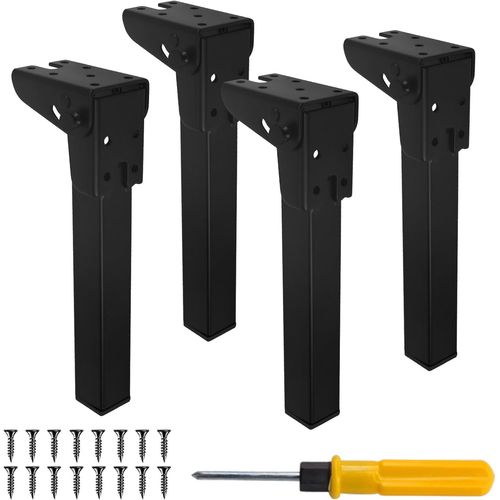 Lot De 4 Pieds De Table Pliables En Métal De 20 Cm Pieds De Rechange Pour Café, Ordinateur Portable, Lit, Table De Camping - Zh050[Jia5288353]