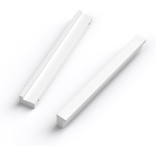 Poignées De Meuble Blanc - 15 Pièces - Aluminium - 146 Mm X 13 Mm X 19 Mm - Espacement Des Trous : 128 Mm - Pour Armoires, Tiroirs Et Portes De Cuisine[JIA5287766]