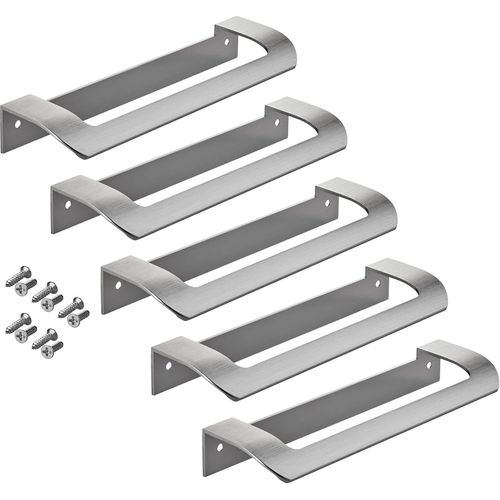 5 Xpoignée De Meuble Lys Ba 160 Mm En Acier Inoxydable Aspect Mat Pour Armoires, Tiroirs Et Portes Pliantes De Junker Design[Jia5289140]
