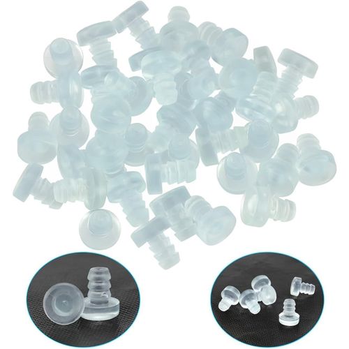 100 Pcs Butoir Porte Mural En Silicone Pare-Chocs De Table En Verre Avec Tige Tampon De Porte Caoutchouc Transparent Pour Anti-Collision Et Réduction Du Bruit De Meuble Tiroir Port[Jia5289781]