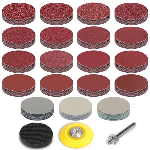 Disques De Ponçage Papier De Verre 50mm 190 Pièces Papier De Ponçage 2 Pouces Grain 40/60/80/100/120/150/180/240/320/400/600/800/1000/1200/1500/2000/3000/5000/7000 Pour D'automobil[Jia5287998]