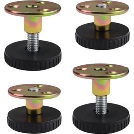 Lot De 4 Pieds De Meubles Réglables En Hauteur De 33 À 40 Mm, Avec Coussinets D'amortissement Et Accessoires De Montage, Pour Armoire, Pieds De Lit, Canapés, Tables, Chaises[Jia5289760]