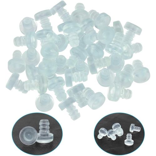 40 Pcs Butoir Porte Mural En Silicone Pare-Chocs De Table En Verre Avec Tige Tampon De Porte Caoutchouc Transparent Pour Anti-Collision Et Réduction Du Bruit De Meuble Tiroir Porte[Jia5289782]