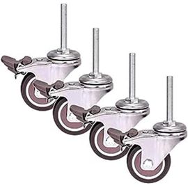 2 Pouces De 50 Mm Roues M8 X 50 Mm Fil Meubles Roulettes Silencieux Universel Pivotant Robuste En Caoutchouc Avec Frein For Chariot Lit Bébé Vin Panier 200kg - 4pcs (Vis)[Jia5289201]