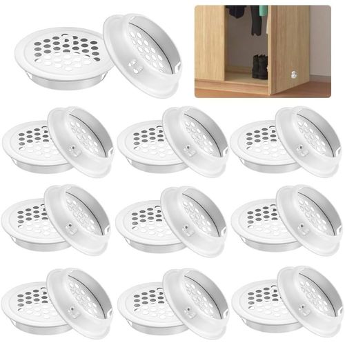 20 Pcs Grille D'Aération Ronde 35Mm Grille D'Évacuation Ventilation Grille De Ventilation Inox Grille De Ventilation Ronde Grille D'Aération Trou Pour Meuble, Cuisine, Armoire, Pla[JIA5288441]