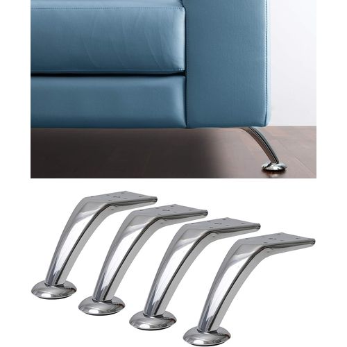 Lot De 4 Pieds Pour Meubles Et Canapé Modèle Cobalto Lot De 4 Pieds En Fer Pieds Au Design Élégant Pour Fauteuils, Armoires, Ameublement - Couleur Chromée - Hauteur 120 Mm[JIA5289628]