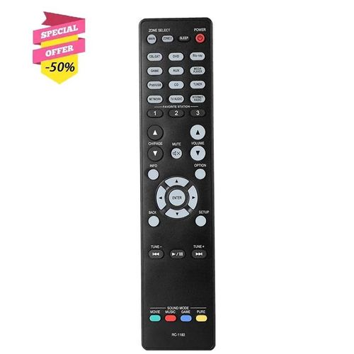 Télécommande de remplacement Compatible avec récepteur AV Denon RC-1183 RC1183, contrôleur AVRX2000 AVR-X2000 AVRE400, AVR-E400 RC-1183