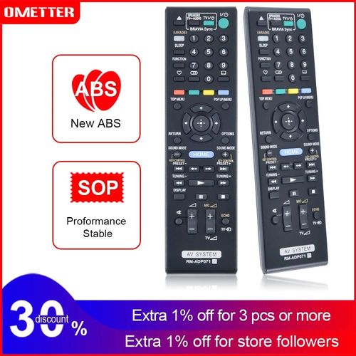 Compatible avec Sony Blu-ray RM-ADP071, lecteur DVD, télécommande