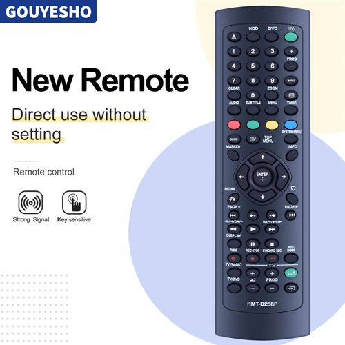RMT-D258P RMTD258P Télécommande pour Sony HDD Lecteur DVD Enregistreur RDR-DC90 RDR-DC100 RDR-DC105 RDR-DC200 RDR-DC205 RDR-DC305
