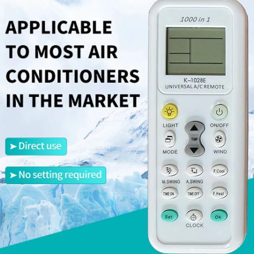 Télécommande universelle A/C pour climatiseur K-1028E, adaptée à Haier, Geli,Hitachi, Panasonic, Sharp, Gree, Midea, Bosch, Tosh K-1028E