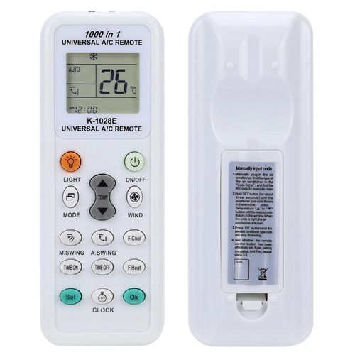 Télécommande universelle de climatiseur, pour LG Gree Midea Toshiba Haier Daikin Hitachi Sharp Panasonic Samsung Sanyo Hisense Fu Black