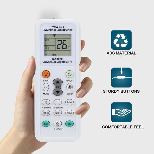 Télécommande universelle de climatiseur Lcd A/C, contrôleur de climatisation 1000 en 1 pour Mitsubishi Toshiba Hitachi Fujitsu Daewoo 1028e