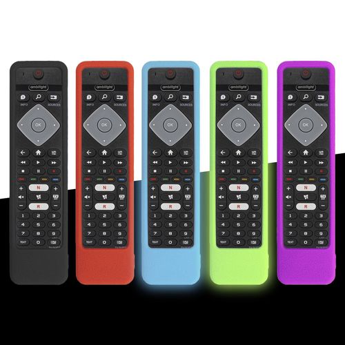 Coque en silicone pour télécommande Philips Smart TV BRC 0884402 /01 75PUS6754/12 65PUS6754/12 65PUS6704/12 55PUS6754 Housse antidérapante Violet