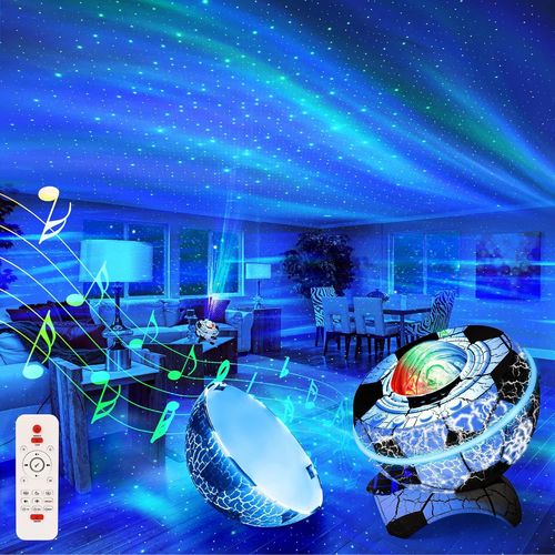 Chenquansarl-Veilleuse Enfant Veilleuse Bébé Lampe Projecteur Ciel Étoile 14 Couleurs Veilleuse Projection Plafond Avec Bruit Blanc Bluetooth Télécommande Minuterie Pour Adulte Anniversaire Noël Cade