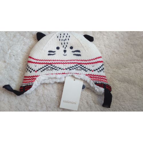 Bonnet Chaud Moumoutté À L&#39intérieur Bébé Garçon &#34catimini&#34 Taille Naissance Neuf